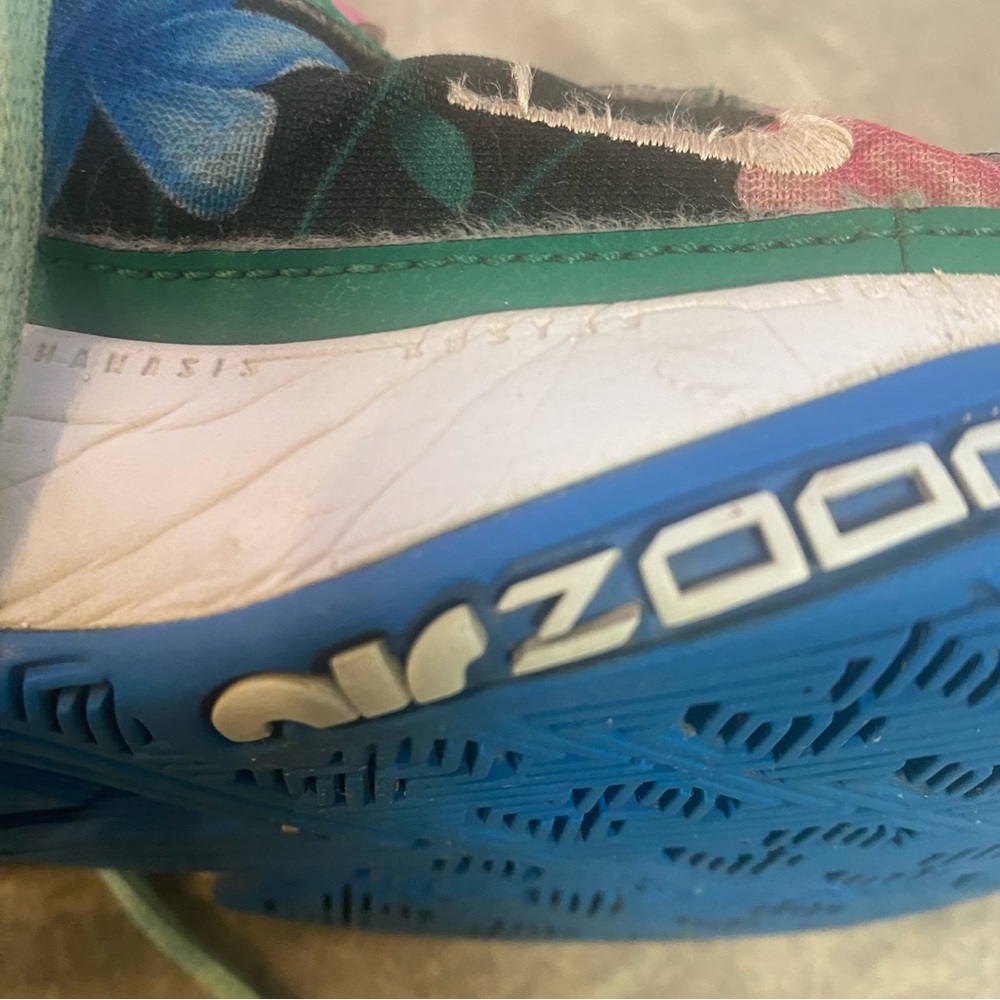 Nike Men's Zoom Freak 5 Floral Sneakers - Green, Pink, Yellow Accents - Picture 5 of 9